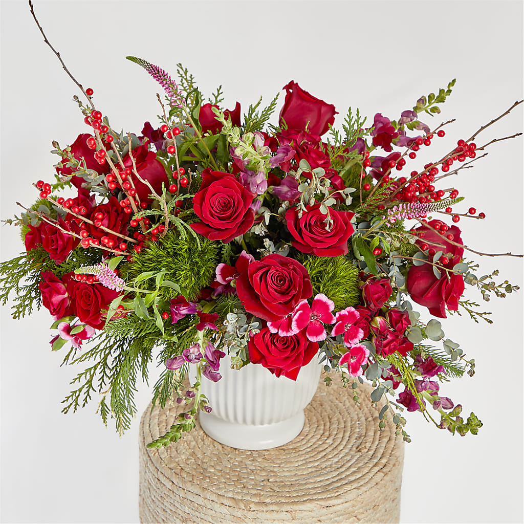 Big Red Bow Bouquet –  Shoshana Flower Llc, Jackson NJ