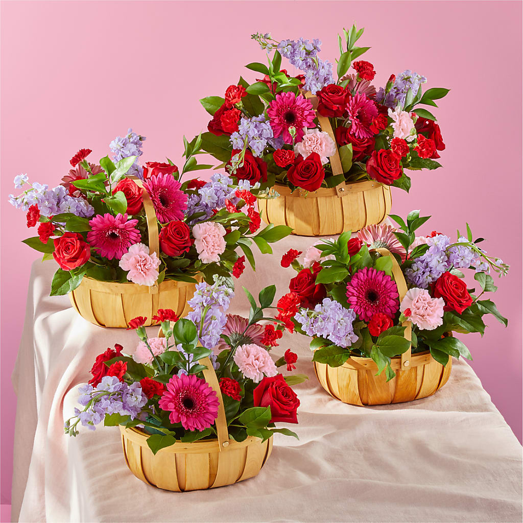 Pink Picnic Basket –  Shoshana Flower Llc, Jackson NJ