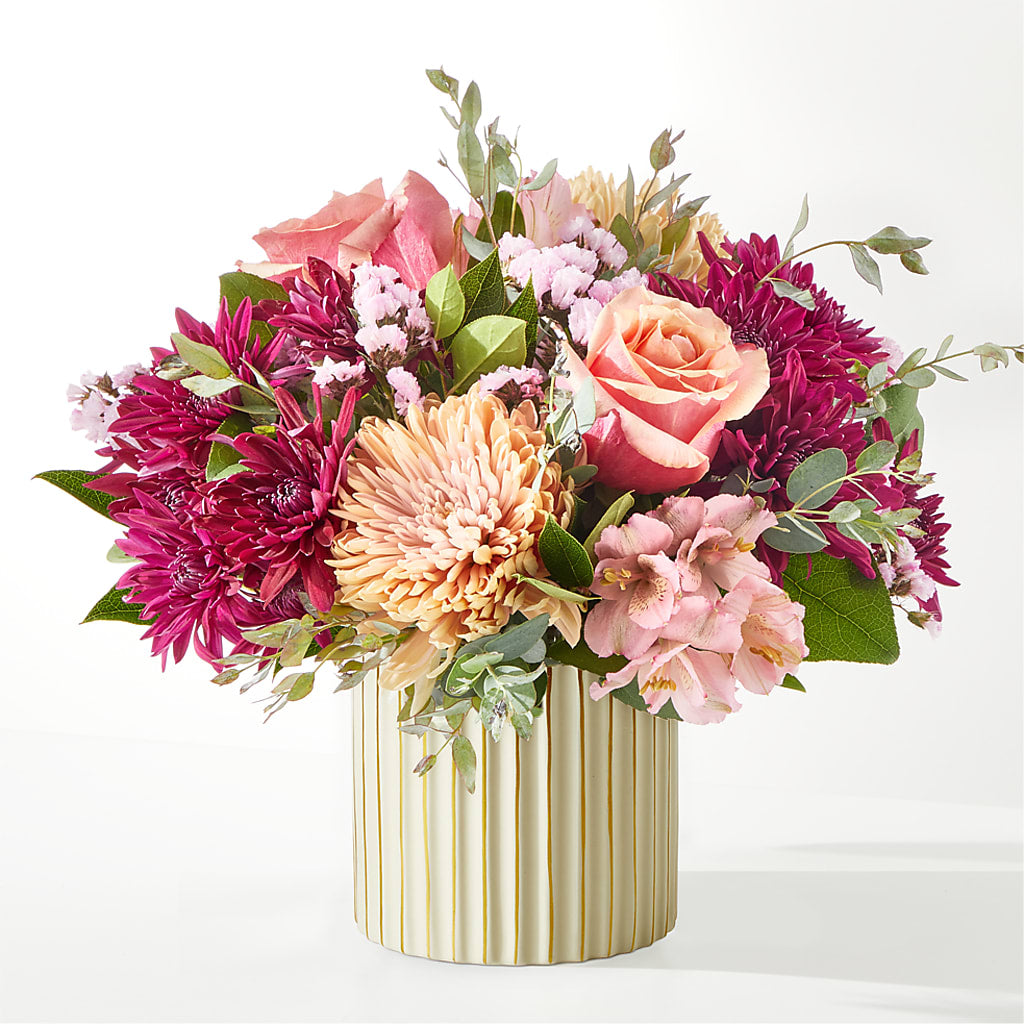 Berry Cobbler Bouquet with Ivory Vase –  Shoshana Flower Llc, Jackson NJ