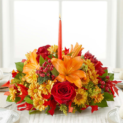 Autumn's Embrace Centerpiece –  Shoshana Flower Llc, Jackson NJ