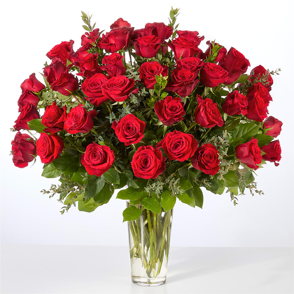 Forever Yours Fifty Stem Red Rose Bouquet –  Shoshana Flower Llc, Jackson NJ